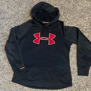 Under Armour Black Hoodie with Red Emblem